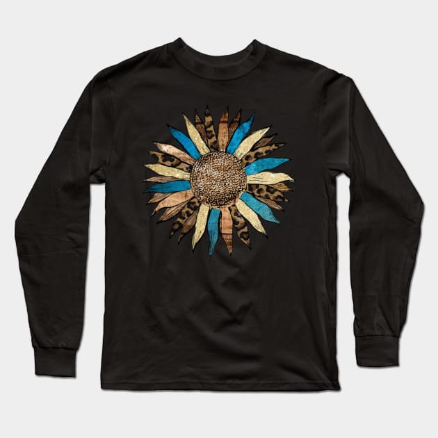 Golden Sun has rays of leopard Long Sleeve T-Shirt by Adele